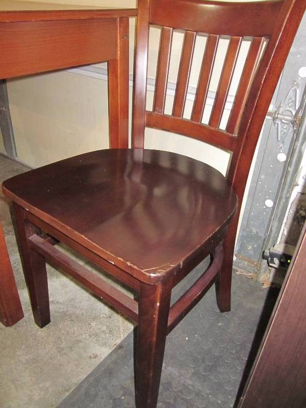 lot 19 image: Desk with Drawer, Office Chair, & Wood Chair