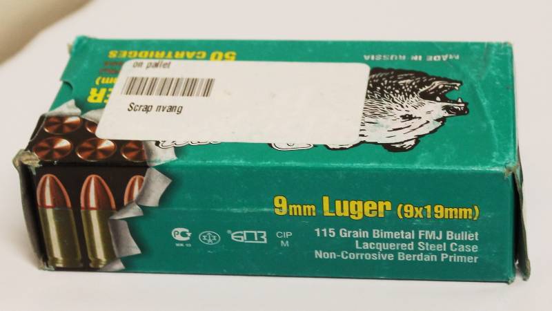 9 mm 50 Rounds Ammo Box