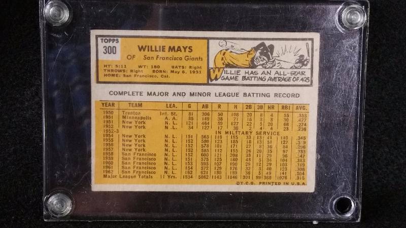 1963 Topps Willie Mays