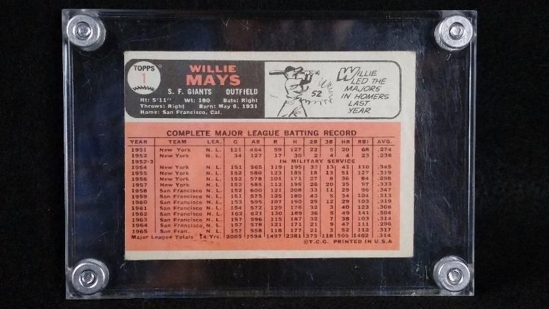 1966 Topps Willie Mays