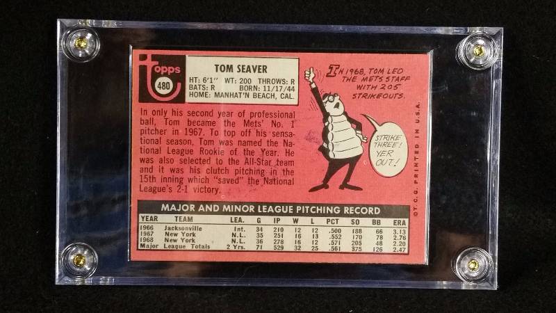 1969 Topps Tom Seaver Autographed