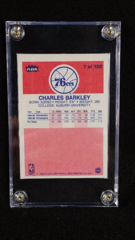1986 Fleer Charles Barkley Rookie Card