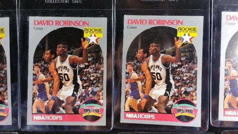 Group of (10) David Robinson NBA Hoops Rookie Cards