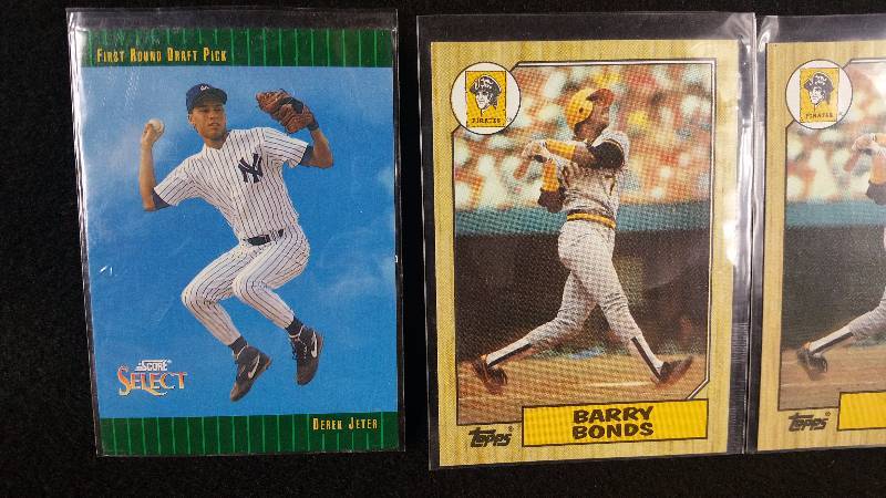 1993 Score Select Derek Jeter & 1987 Topps Barry Bonds Rookie Cards