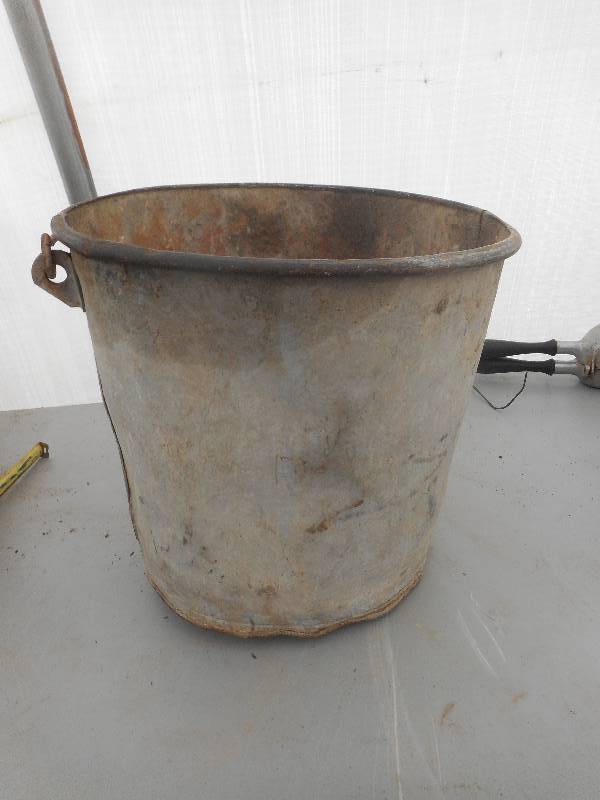 lot 37 image: ANTIQUE STEEL PAIL