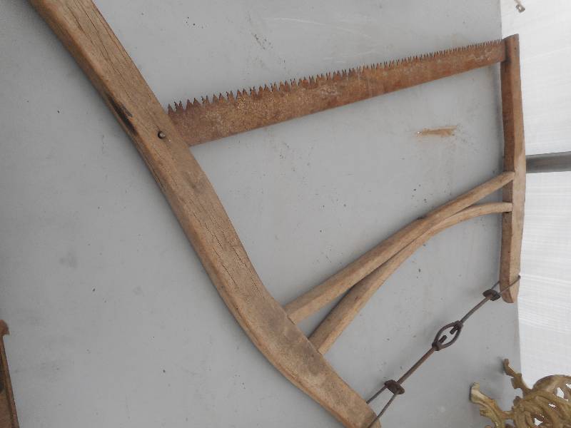 lot 40 image: ANTIQUE BOW SAW