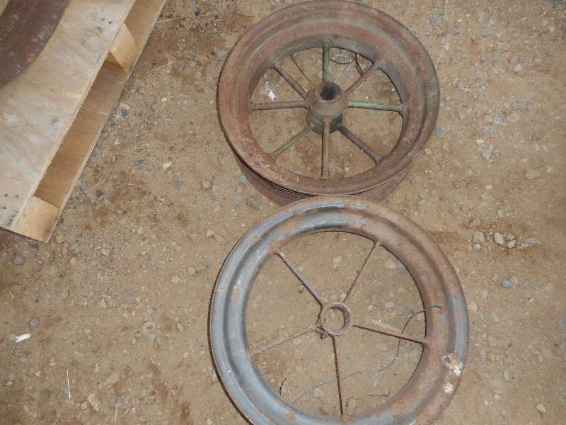 lot 57 image: 2 STEEL WHEELS