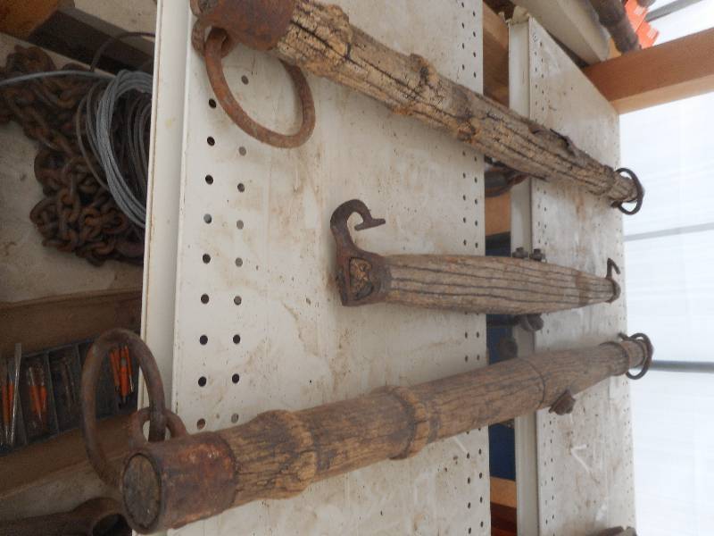 lot 143 image: 3 ANTIQUE HORSE LEVELERS