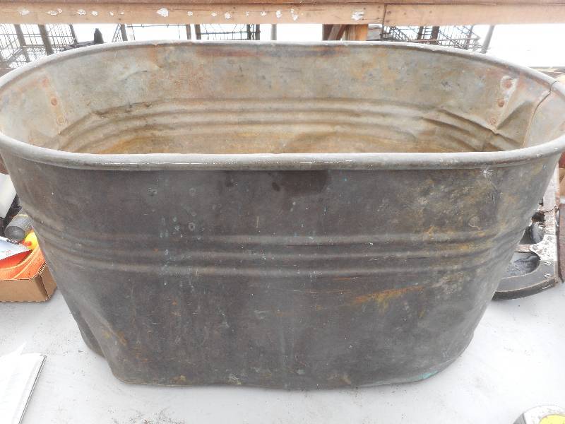 lot 212 image: ANTIQUE METAL TUBS