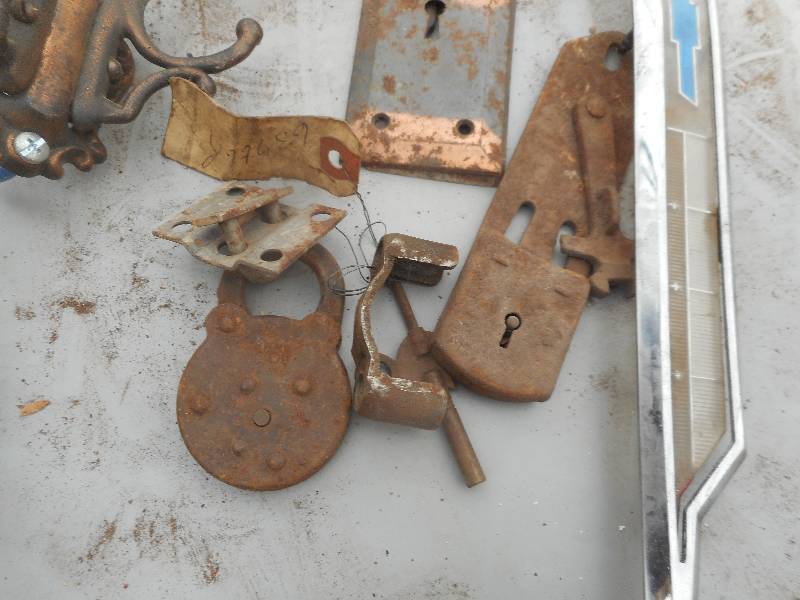 lot 224 image: ANTIQUE LOCKS AND BRASS WEAR