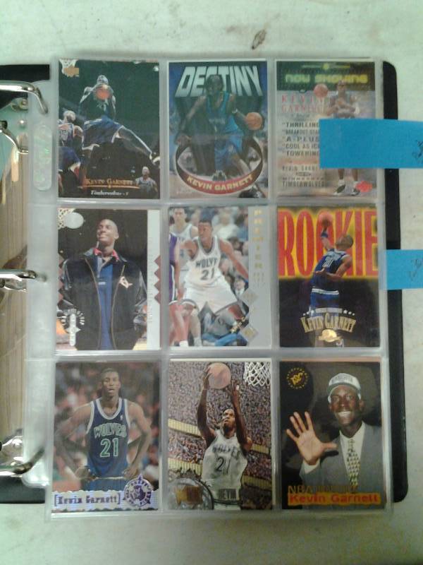lot 23 image: 300 Basketball Cards-All Stars, Rookies, T-Wolves, 6 K.G.Rookies, Shaq, Jordan, More Excellent Condition