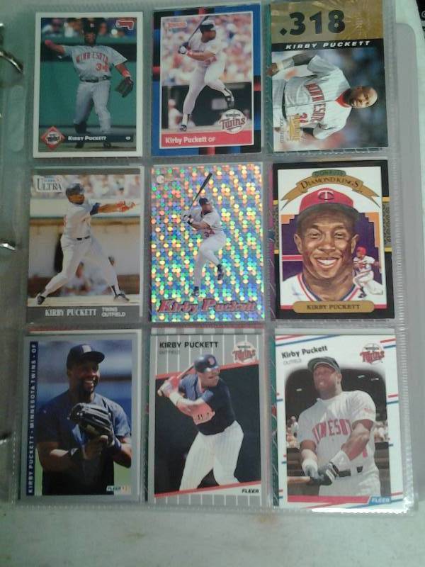 lot 27 image: 450 Baseball Cards All Stars & Twins Puckett, Griffey, Ripkin, More Excellent Condition