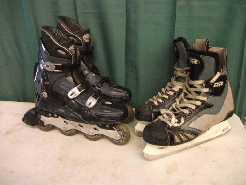 lot 48 image: Mens Roller Blades Size 12, DR 300 Hockey Skates Size 12