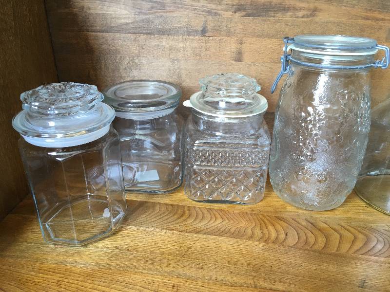 lot 44 image: GLASS CANISTERS