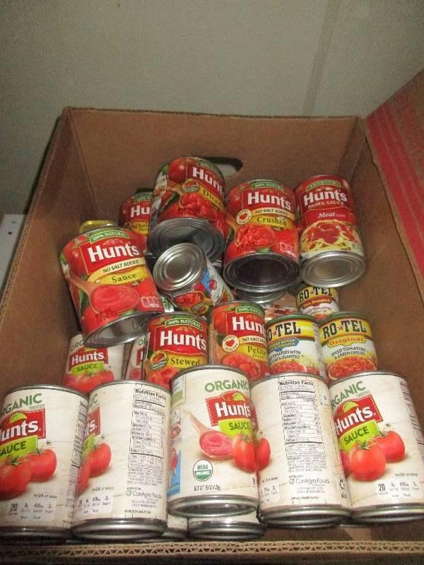 canned tomato lot - 35 cans