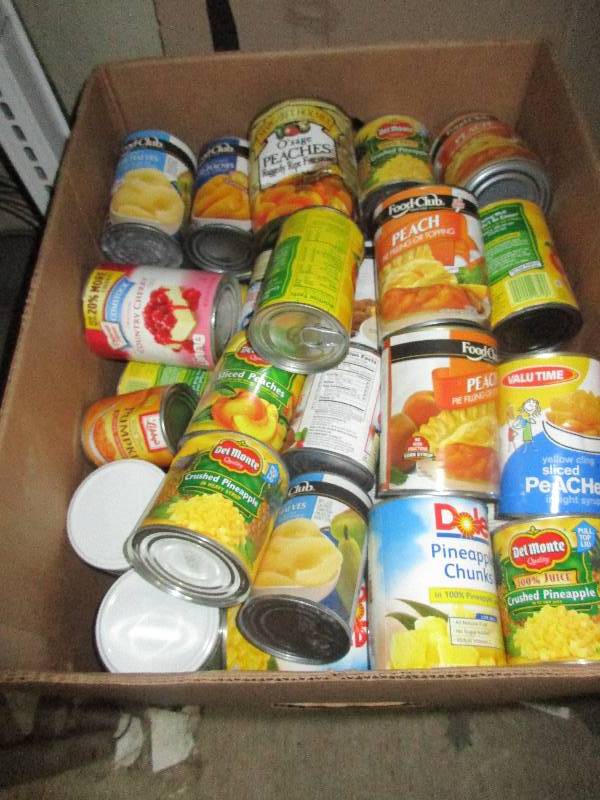 canned fruit lot