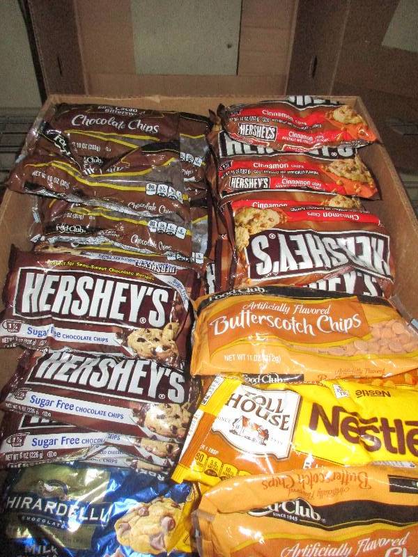 chocolate chip lot 50 bags chocolate chips rest butterscotch