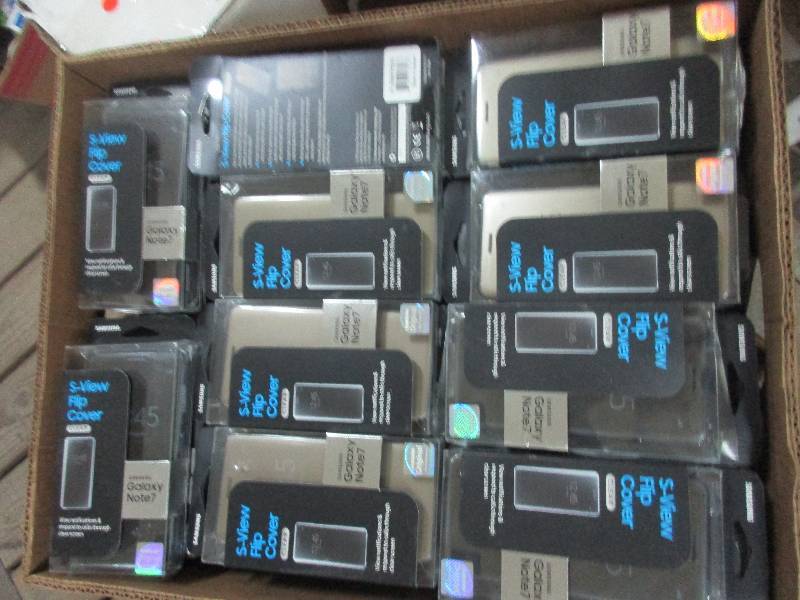 box full of Galaxy Note 7 cases 90 cases total
