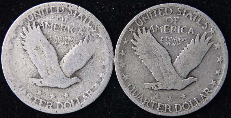 1925 VG & 1930 VF STANDING LIBERTY SILVER QUARTERS