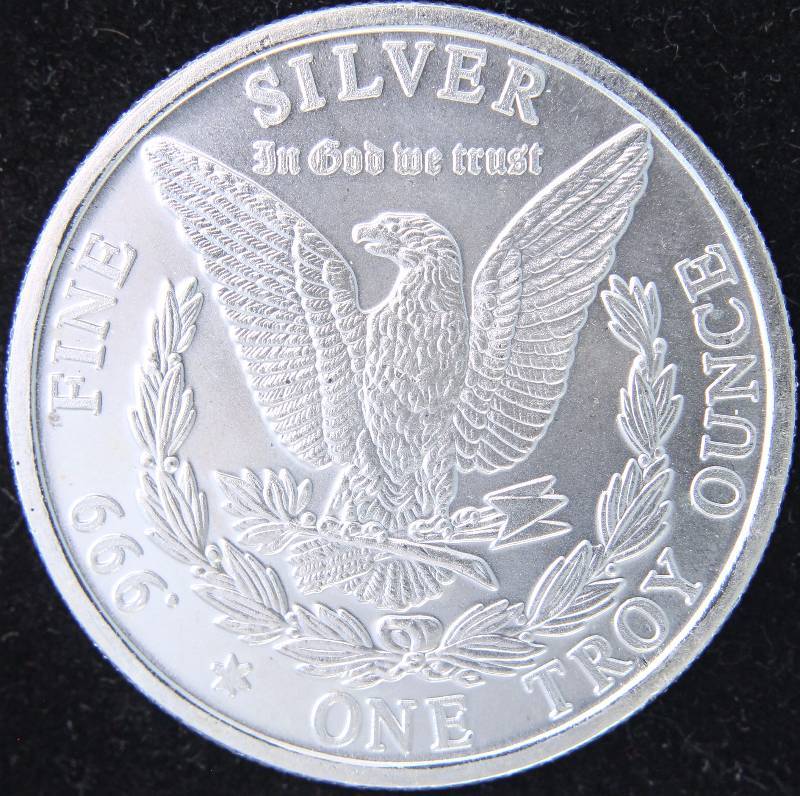 1 TROY OZ. .999 FINE SILVER MORGAN DOLLAR DESIGN