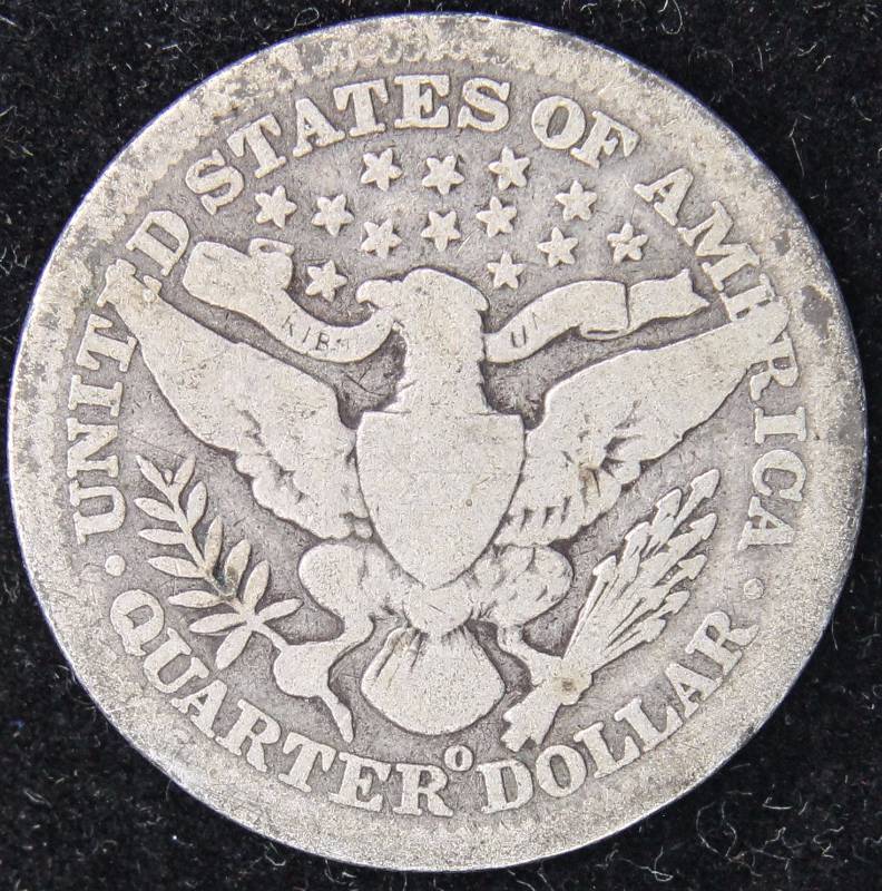 1908-O BARBER SILVER QUARTER GOOD