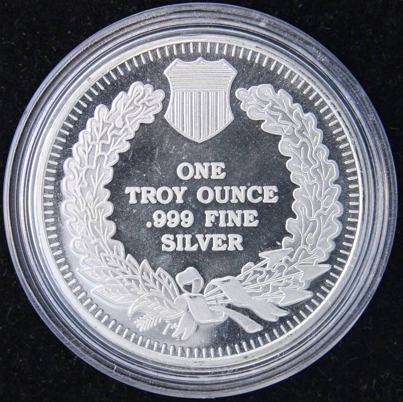 1 TROY OZ. .999 FINE SILVER 2017 INDIAN HEAD DESIGN IN AIRTITE HOLDER