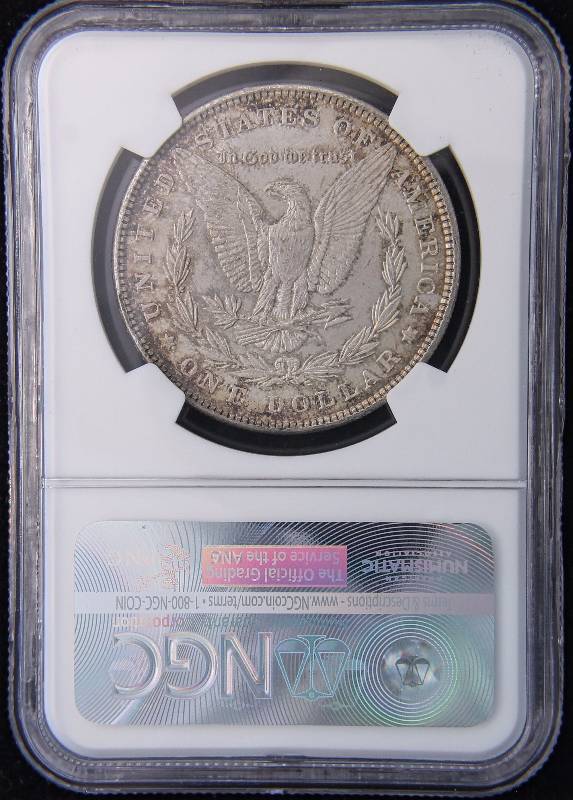 1886 MORGAN SILVER DOLLAR MS63 NGC NICELY TONED