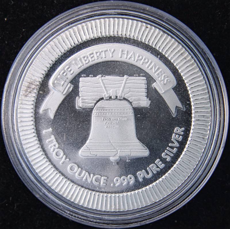 1 TROY OZ. .999 FINE SILVER LIBERTY SILVER IN AIRTITE HOLDER