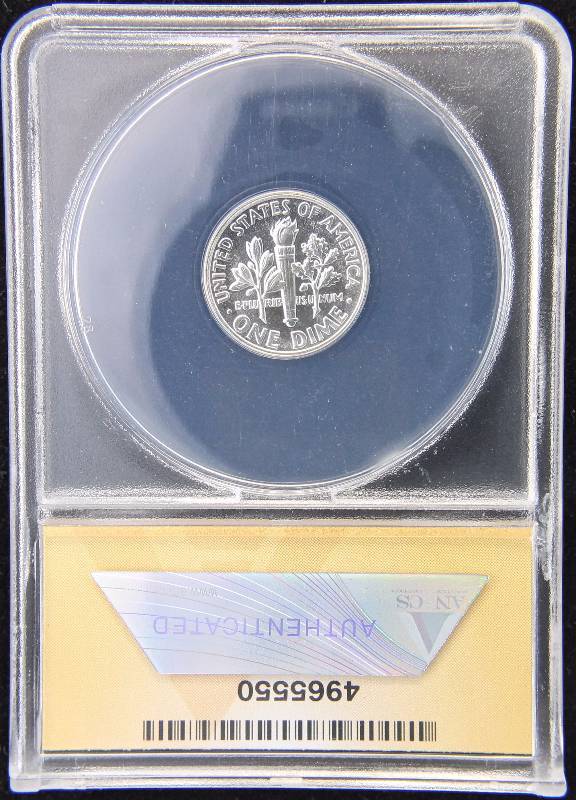 1960 PROOF ROOSEVELT SILVER DIME PF67 ANACS
