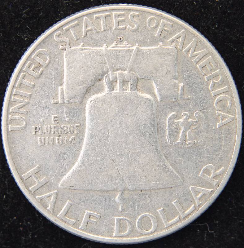 1950-D FRANKLIN SILVER HALF DOLLAR