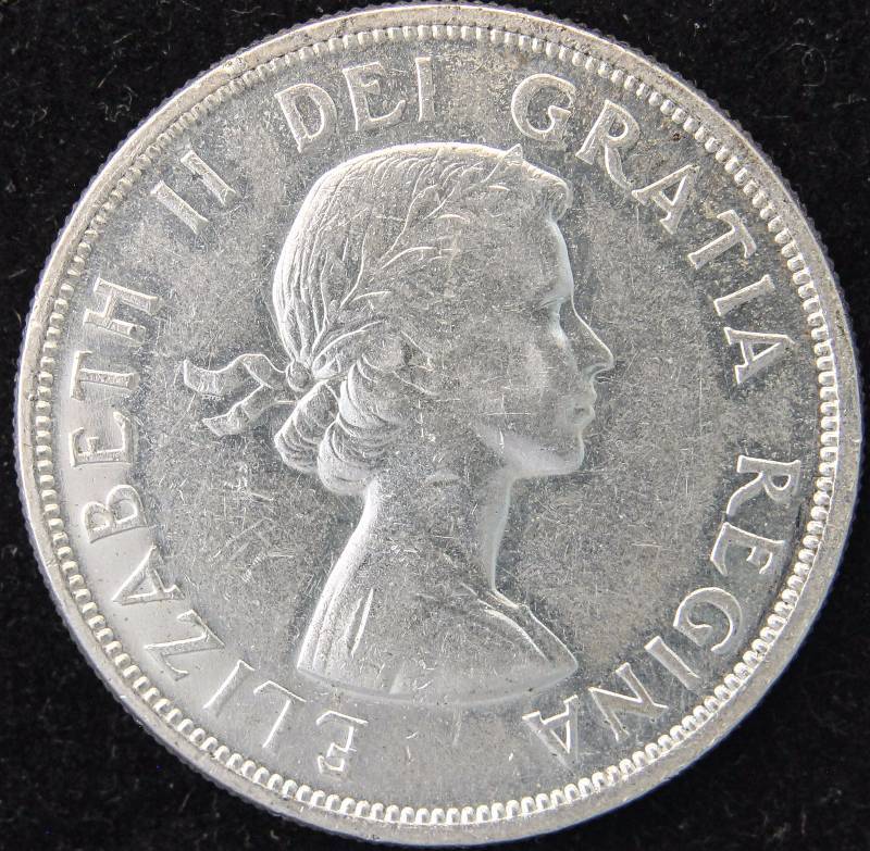 1958 CANADA BRITISH COLUMBIA SILVER DOLLAR AU