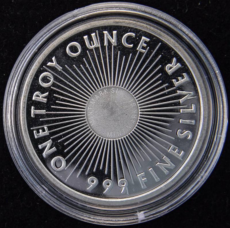 1 TROY OZ. .999 FINE SILVER SUNSHINE MINTING IN AIRTITE HOLDER