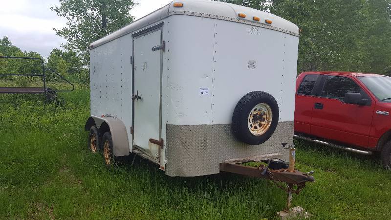 1999 Cargo Brand 12 Foot Enclosed, Tandem Axle Trailer
