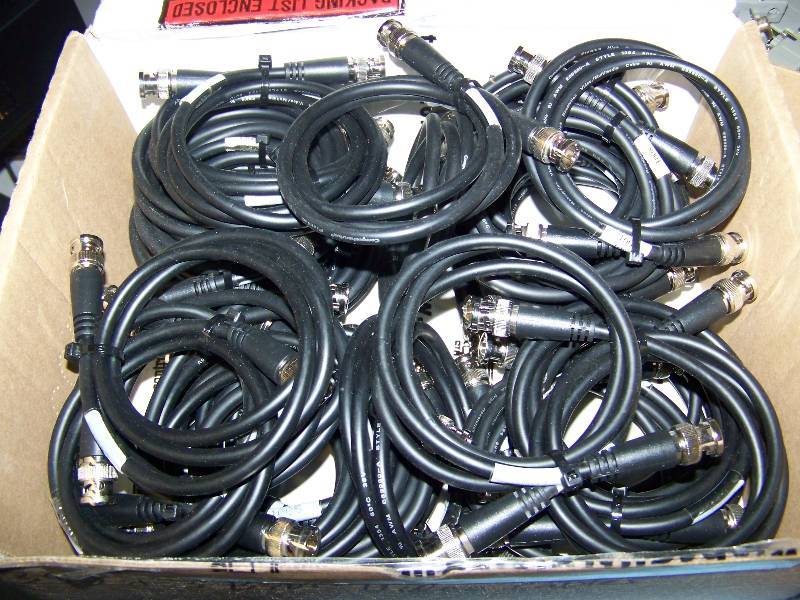 lot 83 image: LARGE LOT of Audio  Video (AV) Connectors, Cables and Plate Box Frames