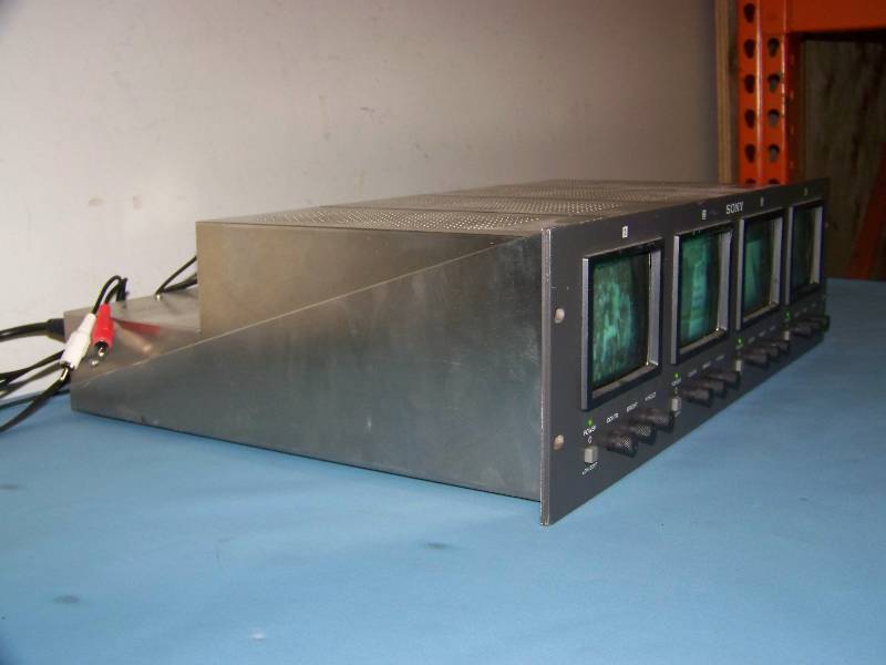 lot 98 image: (4) Sony, 4, Quad-Mount, Black and White, Professional Video Monitors
