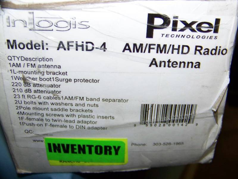 lot 79 image: InLogis, Pixel Technologies, AMFMHD Radio Antenna - NEW in Original Box