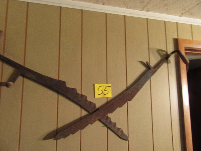 lot 55 image: 2 Vintage Hay Saws