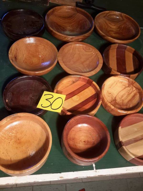 lot 30 image: 9, Wood bowls, Segmented wood and Turned.. Each one is unique