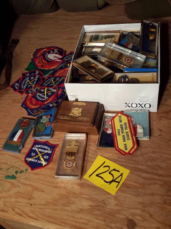 lot 125A image: Lot of shooting awardsmetals and patches