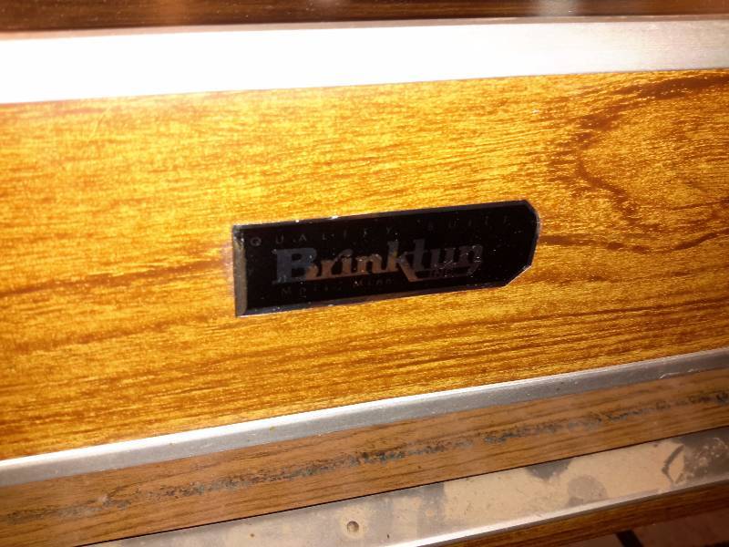 lot 5 image: Brinktun pool table. Cues and equipment as shown