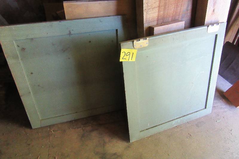 lot 291 image: 2, 30 in x 30 in cabinet doors.. Matching