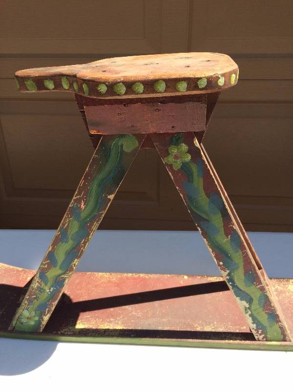 lot 3 image: This Lovely Antique Norwegian Sled Was Used Way Way Back In The Day...Beverly Purchased It Back In 1970 At An Antique Shop In Minneapolis And Has Since Then Been Part Of Her Scandinavian Decor...Part Of Her Heritage