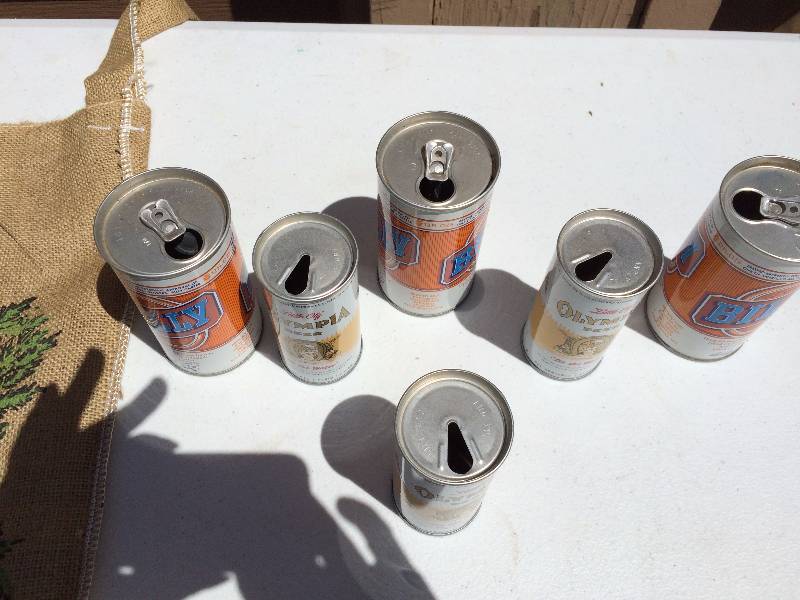 lot 41 image: Collectible Vintage Billy & Coors Beer Tin Cans - Empty