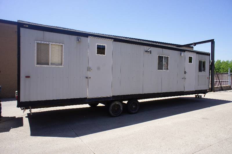 1999 COMMERCIAL OFFICE TRAILER - 32 LONG X 8 WIDE X 7 TALL - ELECTRICAL PANEL - LIGHTED - 2 AIR CONDITIONERS - 2 ROOMS -2 DOORS