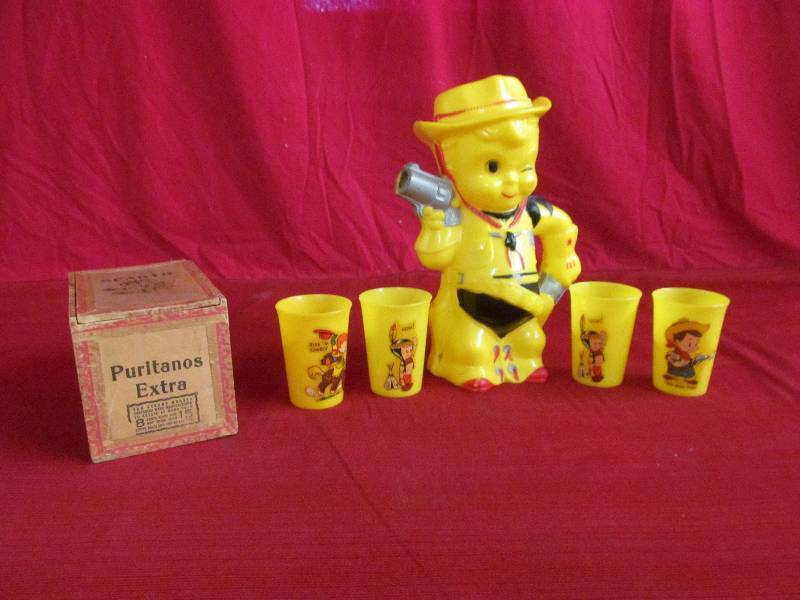 Vintage Cowboy PitcherCigar Box