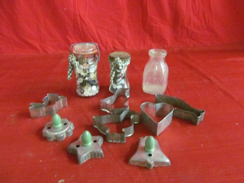 Vintage Glass Jars & Cookie Cutters