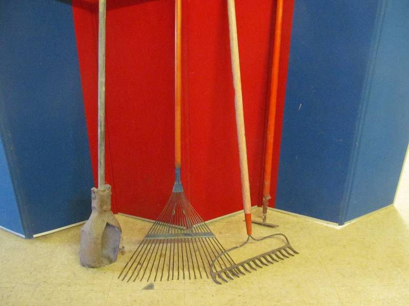 Posthole Digger, Rakes, Hoe