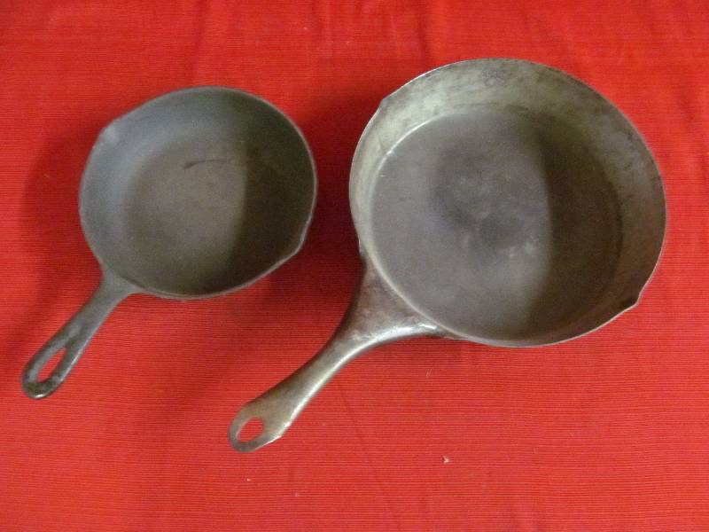 Two Cast Iron Pans - 10 12-8