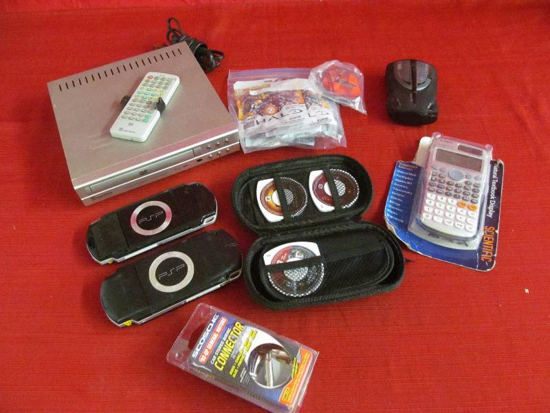 DVD Player, PSP, Calculator