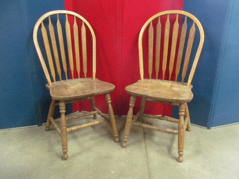 2 Wood Dining Chairs